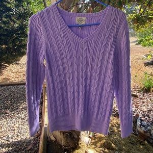 Purple knitted sweater